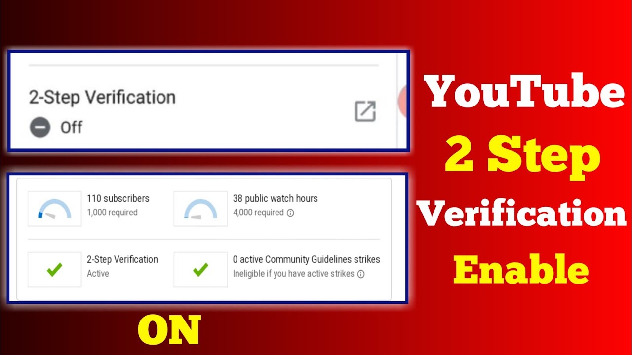 YouTube channel two step verification||How to enable 2 step verification in YouTube channel