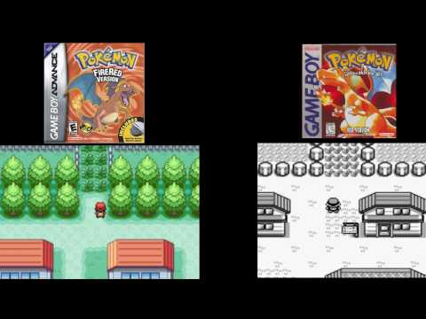 Pokemon Red vs Pokemon Fire Red side by side comparison