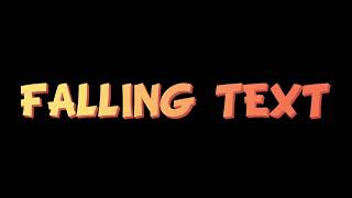 Falling Text Animation Overlay – Stylized Drop FX for Videos