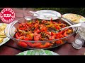 Летний салат с баклажанами. Очень вкусно, часто готовлю!