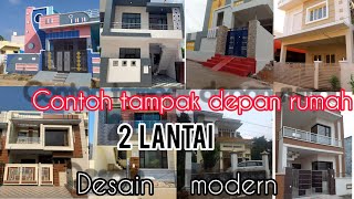 17 contoh tampak depan rumah 2 lantai