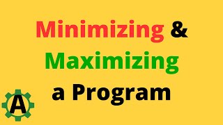 Minimizing and Maximizing a program that is in the System Tray