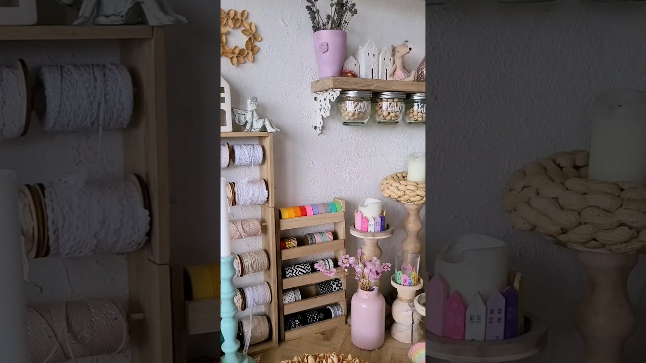 Holz DIY Klötzchen Regal - kreatives Ordnungssystem für Klebeband/ Washitape aus Easysticks basteln