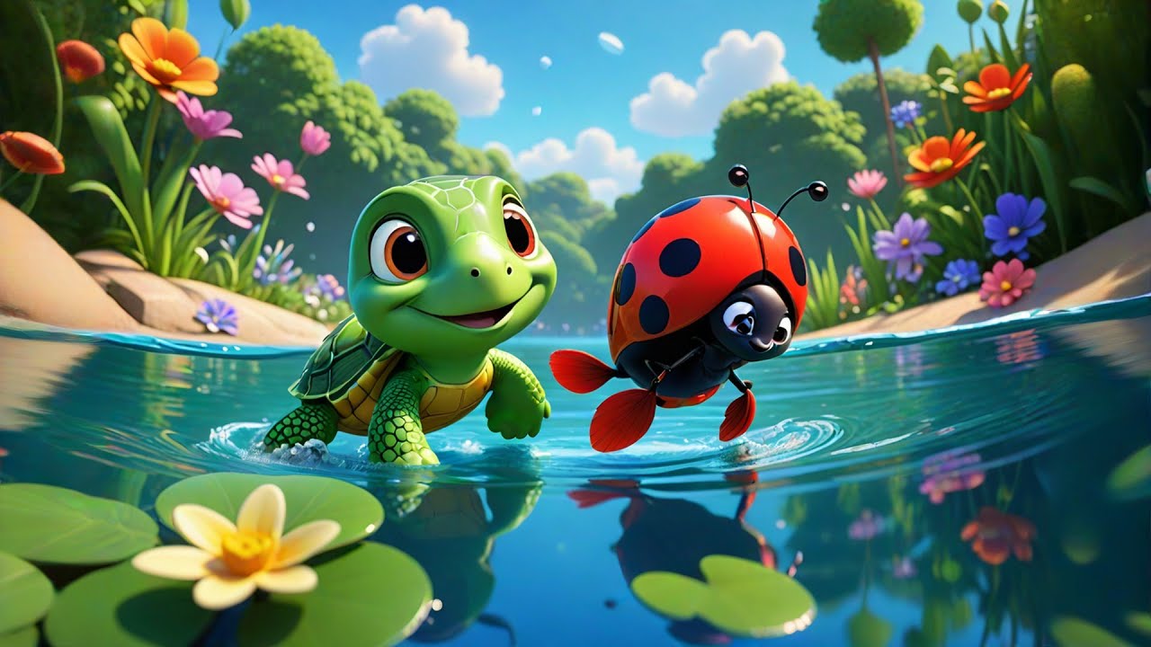 Tiny Turtle Swim — Splashy Pond Song! | Kids Turtle Song | Fun Water Adventure Rhyme