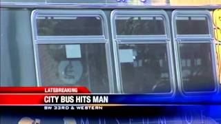 Man hit by city bus, critically hurt in SW OKC