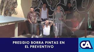 Presidio borra pintas en el preventivo