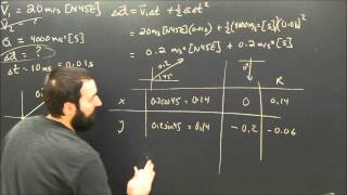 Kinematics Equations in 2D Using Vectors: More Complex Problem