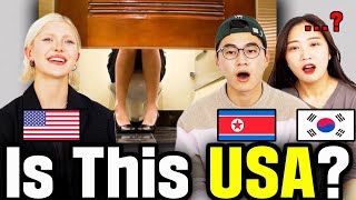 North and South Koreans Reacts to 5 Weird Things Only Americans Do!