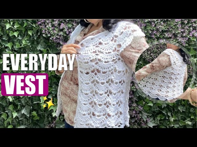 HOW TO CROCHET AN EVERYDAY VEST - EASY AND FAST - BY LAURA CEPEDA