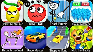 Draw to Smash,Stealth Master,Annoying Punch,Ragdoll Game,Thief Puzzle,Bridge Race,Solar Smash
