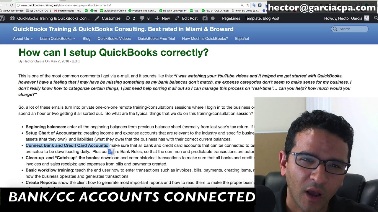 How do I setup my QuickBooks Correctly?