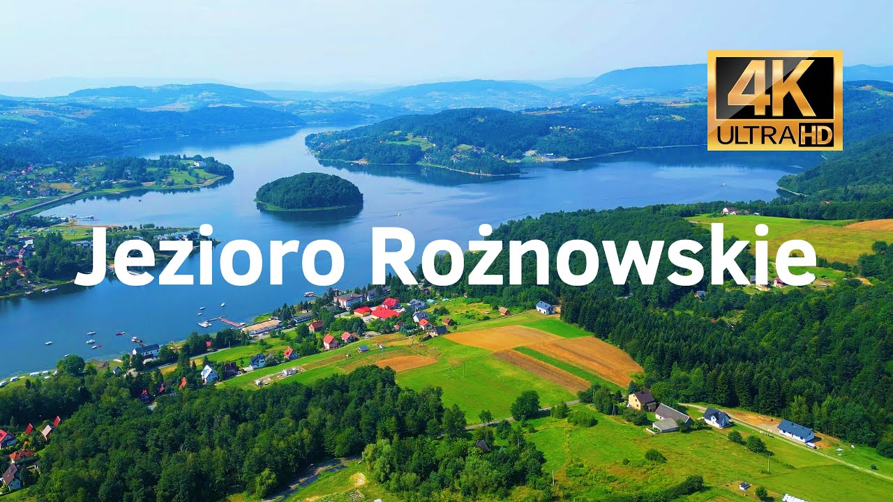 Jezioro Rożnowskie z drona 4K/60 fps- Gródek nad Dunajcem, Rożnów-Zapora, Bartkowa-Posadowa, Dunajec