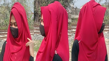 Tips on wearing Face veil (Niqab)! dupatta as making! hijab dupatta style! Hijabi!Muskan hijab girl
