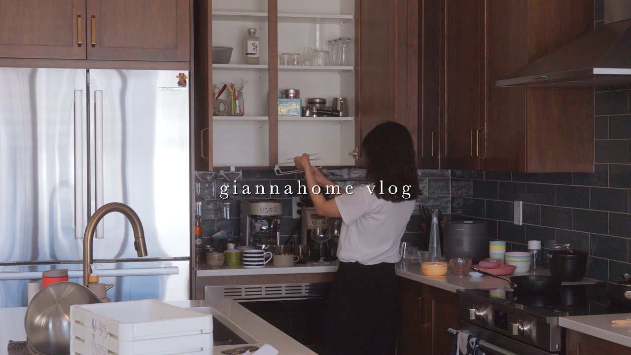 이케아 다녀와서 깔끔하게 주방 정리하는 부지런한 살림 일상 | IKEA 정리 용품 | 초간단 케일 겉절이, 만두 전골