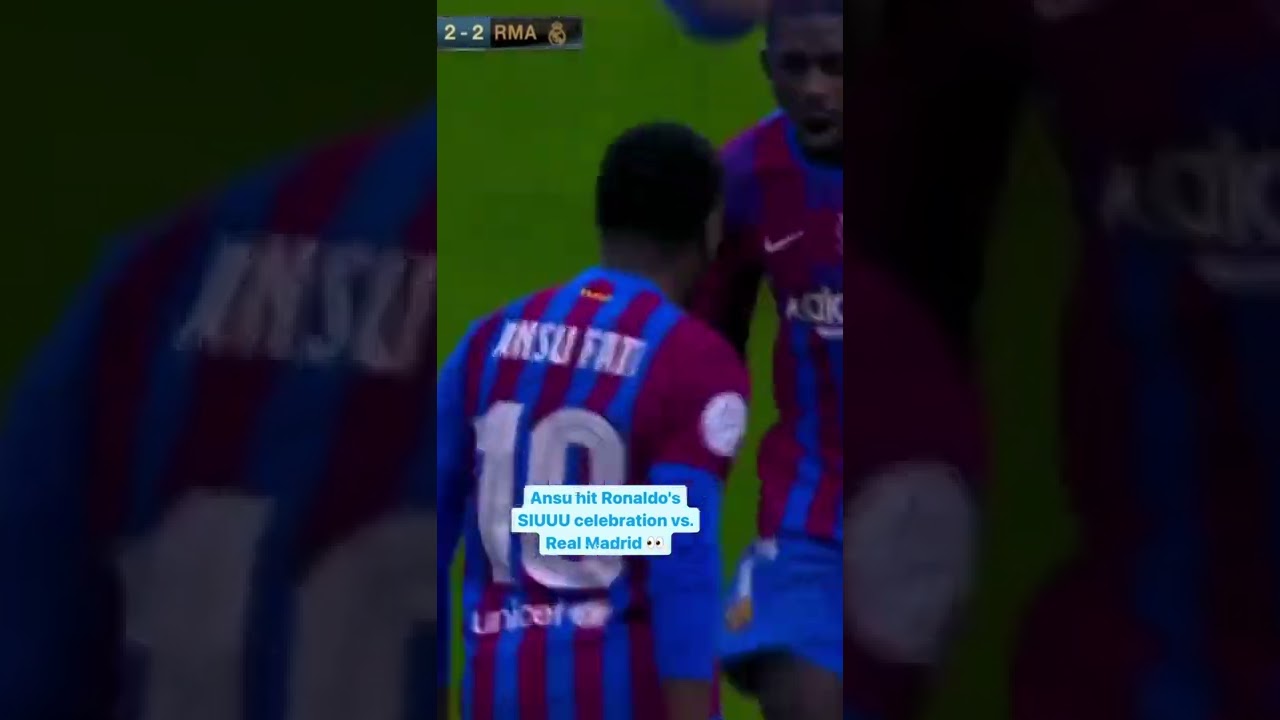ANSU FATI doing CR7 celebration 👀