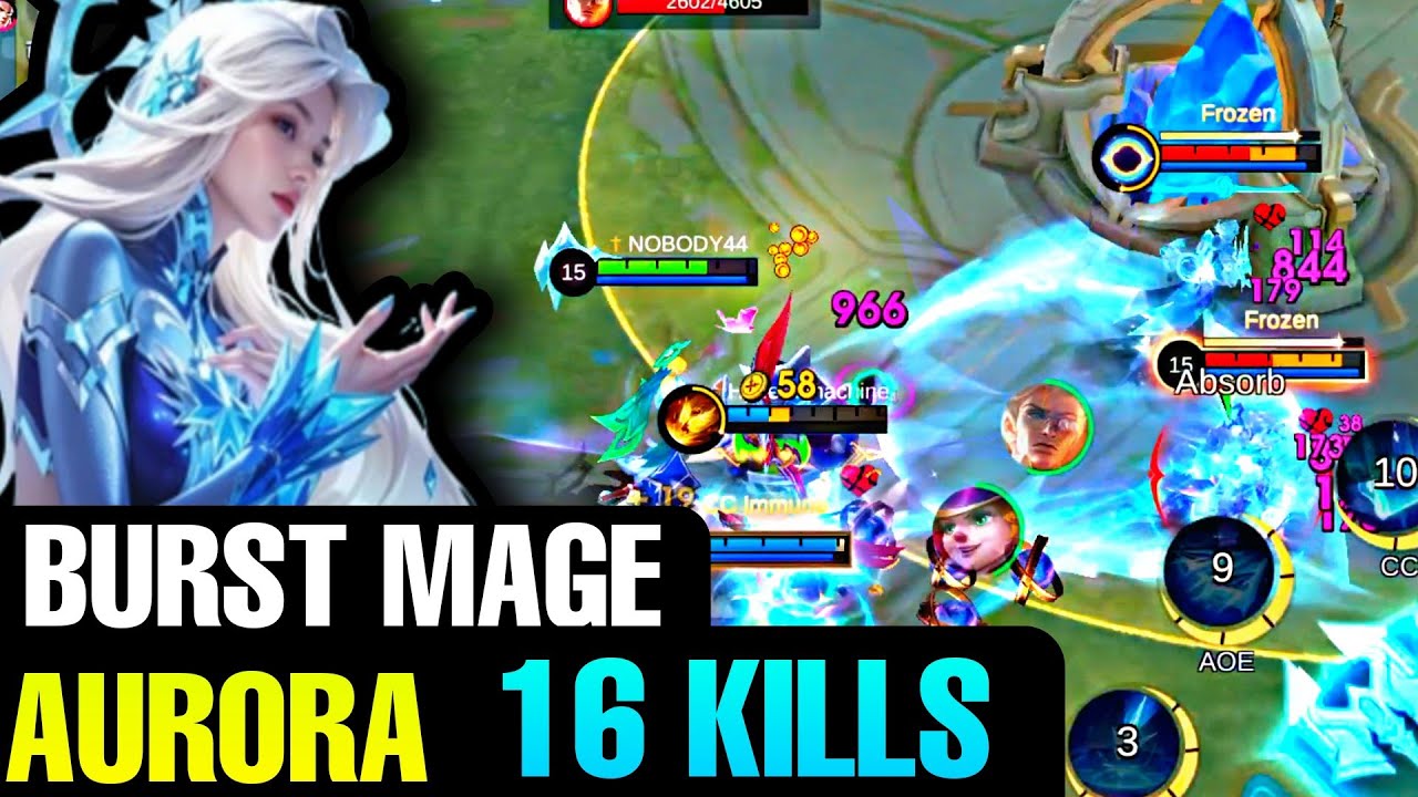 BURST BUILD AURORA I 16 KILLS GAMEPLAY I MOBA LEGEND 