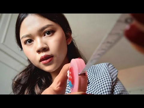 ASMR Measuring Your Body (Dark Mode)📏วัดตัวตัดชุดให้คุณ (Personal Attention)