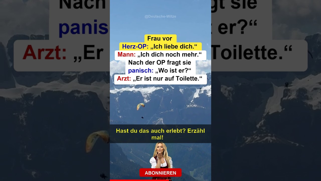 🇩🇪 Deutsche Witze 🇩🇪 Vor der Herz-OP ❤️🏥