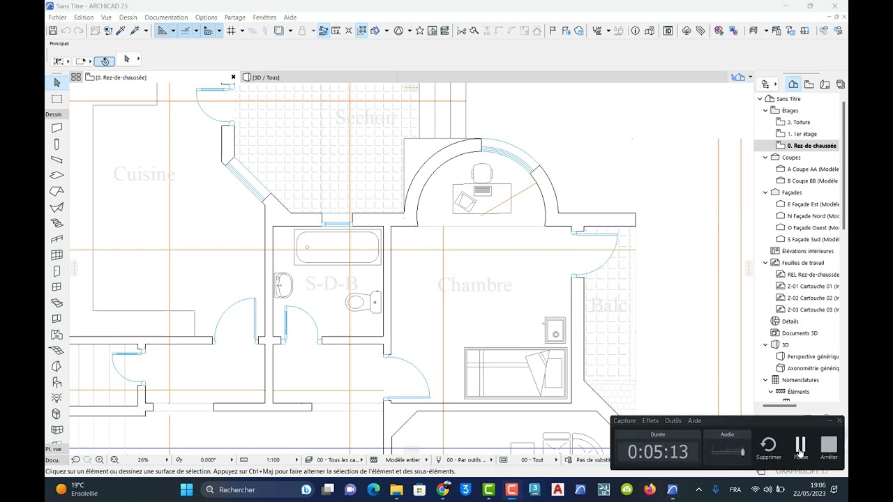 archicad mur circulaire, Arc, polygonal