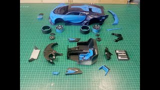 Bugatti Vision Gran Turismo building pictures 1/24 Alpha Model show