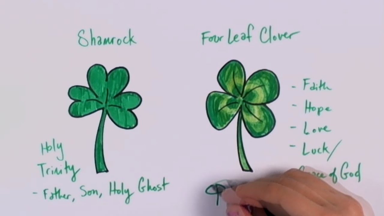 How to Draw a Shamrock - How to Draw a Four-leaf Clover CC - ...
