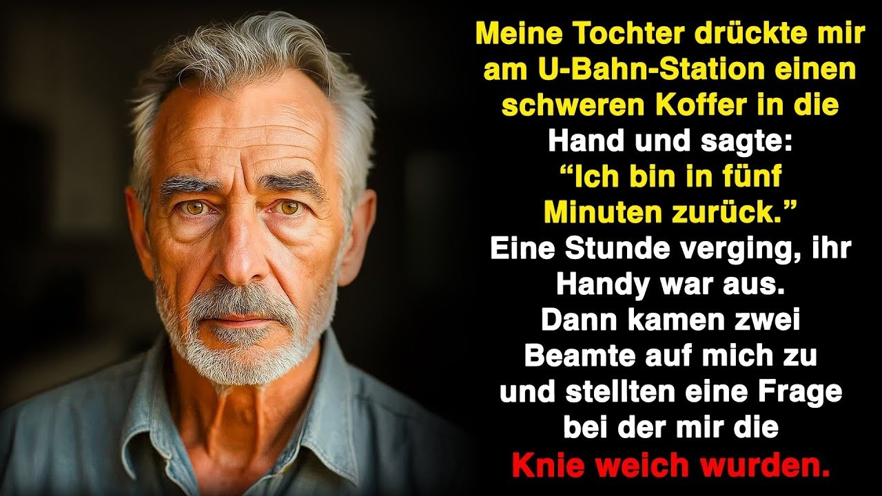 Meine Tochter bat mich, sie am Bahnhof zu treffen. Sie drückte mir einen Koffer in die Hand und sagte, sie sei nur fünf Minuten weg. Eine Stunde später umzingelten mich zwei Bundespolizisten und...