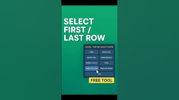 #shorts #viral Excel 1 Click Trick – Select First or Last Row | Free Shortcut Tool #excel #exceltips