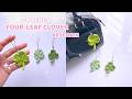 🍀Crochet four-leaf clover keychain for beginner step by step 🍀 So cute and easy #movadiy