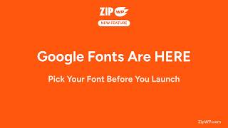 Google Fonts Now in ZipWP AI Site Builder - New Feature!