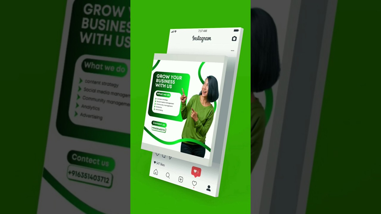 Digital marketing post design in canva tutorial | social media post design 