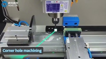 Aluminum profile CNC double head drilling and milling machine