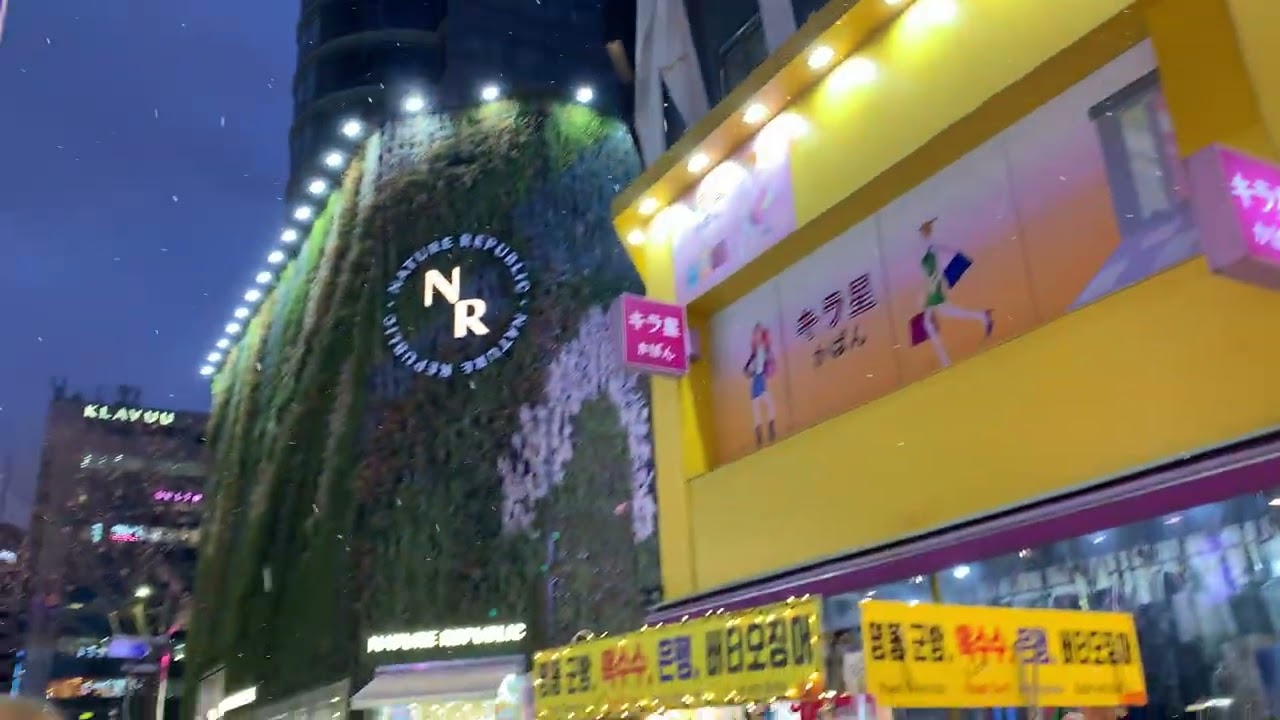 Snowfall in Myeongdong on January 2025