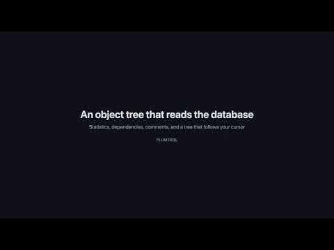 4. PlumeSQL: Statistics and dependencies in the object tree
