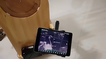 Digital setting circles live updating telescope pointing position on an iPad.