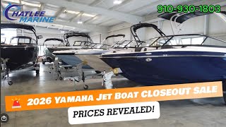 🚨 2026 Yamaha Jet Boat CLOSEOUT SALE | Best Prices of the Year! | AR190, AR220, AR250 & More