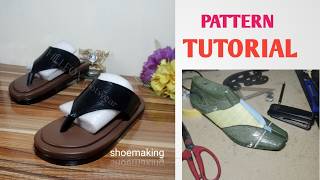 How to make pattern for this men's trendy unique slide slippers #beginners #shoemaking