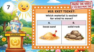 TEKS Science 2nd Grade - 2.10A: Earth's Movers: Wind & Water (Exit Ticket)