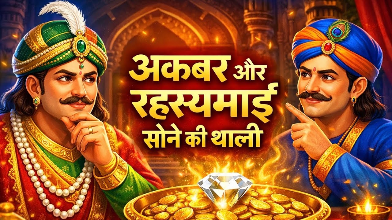 अकबर बीरबल और रहस्माई सोने की थाली 🤩 Akbar Birbal Hindi Stories 🤯 Hindi Kahani For Akbar Birbal 😃