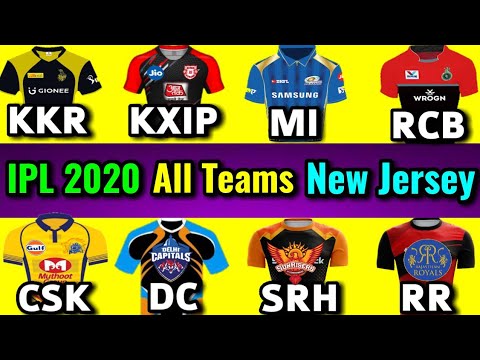 ipl 2020 new jersey all team