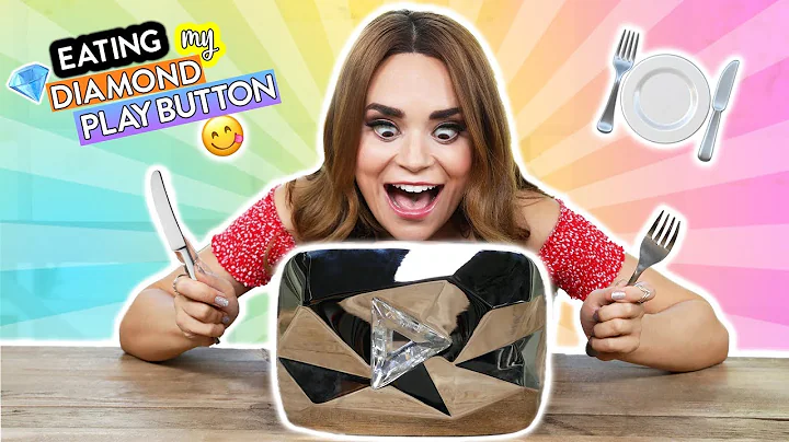 EATING MY DIAMOND PLAY BUTTON!!