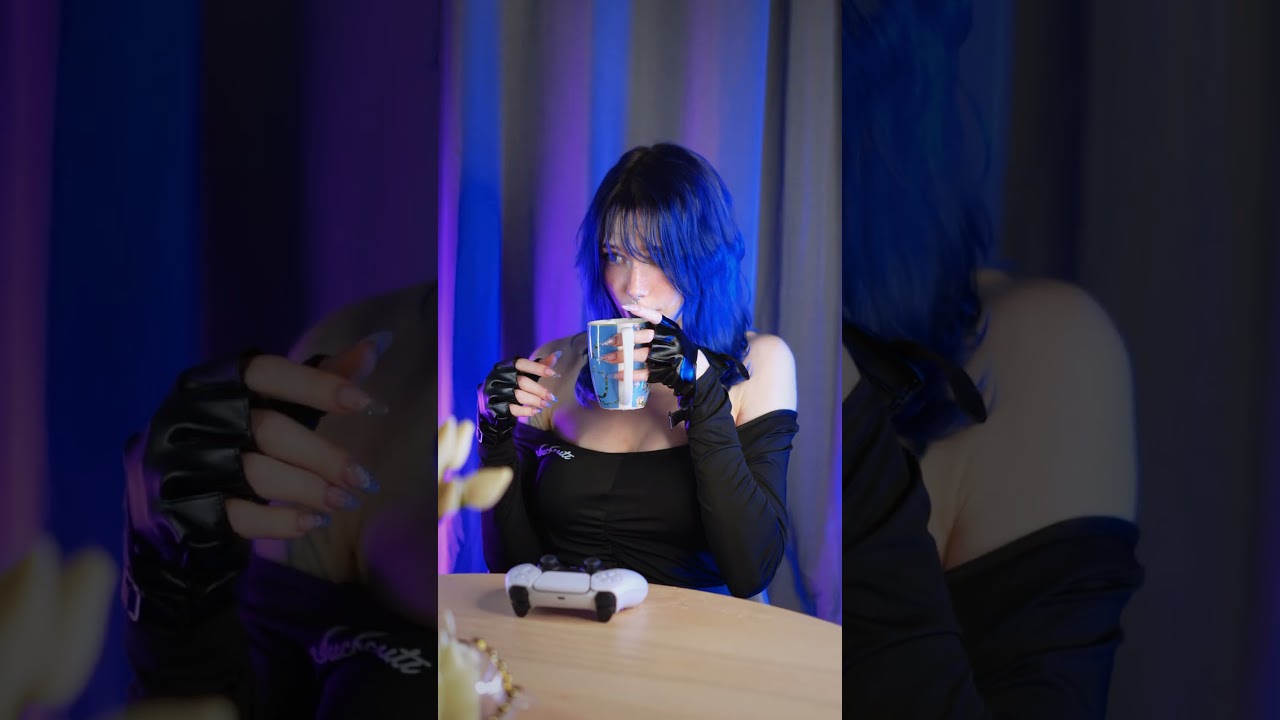 Good game #gamergirl #bluehair #altgirl  #gothgirl #egirl #ps5 #meme