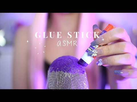 ASMR Glue Stick On Mic | Sticky BRAIN MELTING Triggers | Brain Massage ...