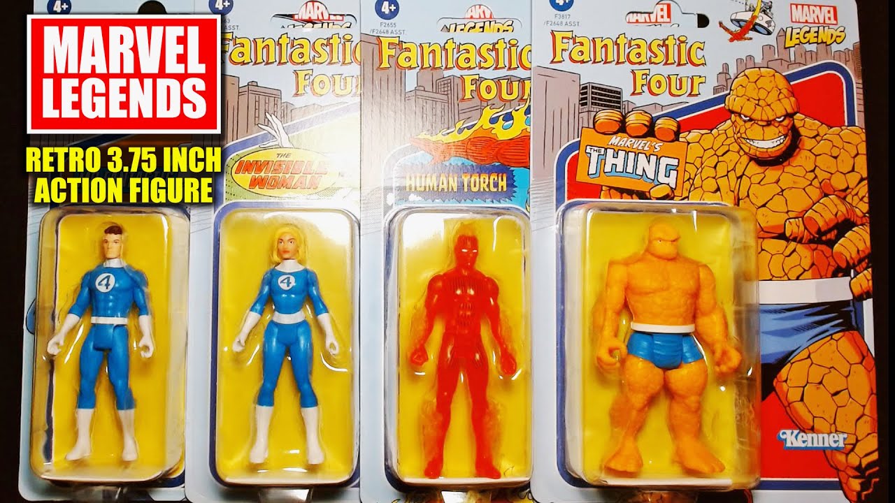 Fantastic Four Action Figures Marvel Legends Retro 3.75 Inch Kenner Hasbro Review
