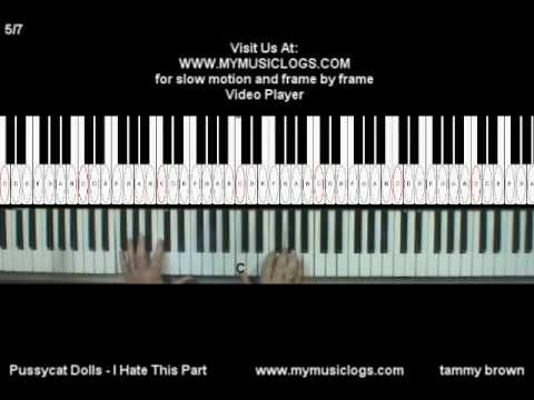 How to Play Pussycat Dolls - I Hate This Part - Piano - Tutorial