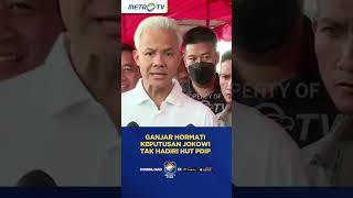 Ganjar Hormati Keputusan Jokowi Tak Hadiri HUT PDIP #shorts