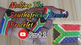 South Africa Flag Beaded Bracelet 🇿🇦 Part 1 | Easy RAW Beading Tutorial | African DIY Craft