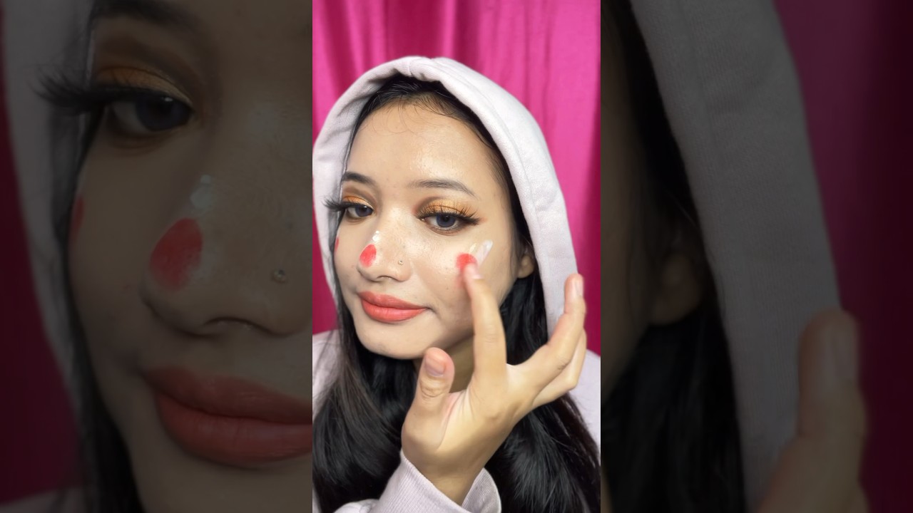 Viral Blush +highlighter +primer makeup hack 😳🫶shorts viralhacks youtubeshorts YouTube
