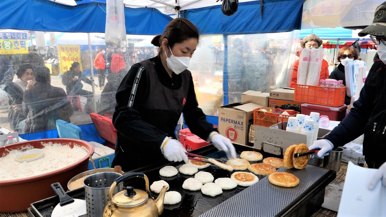 Мастер корейской кухни хотток / быстрая и точная техника, корейская уличная еда