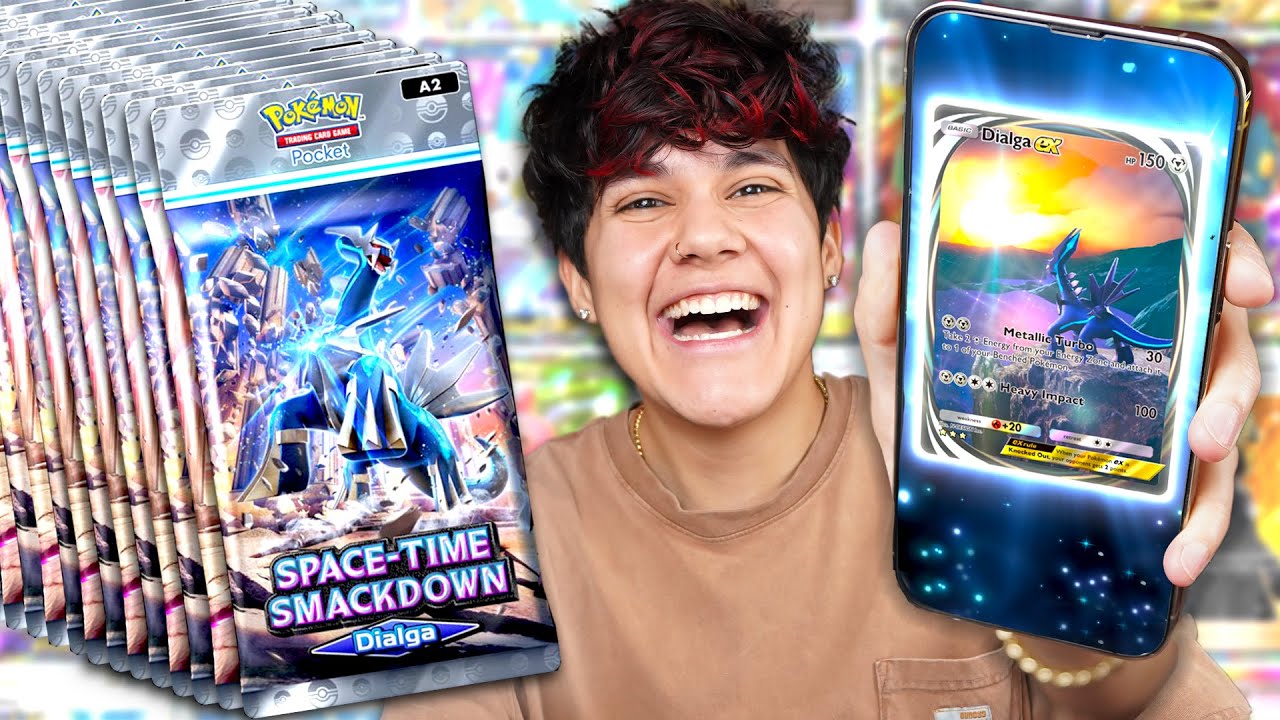 I Opened 100 Packs of SPACE-TIME SMACKDOWN on Pokémon TCG Pocket - YouTube
