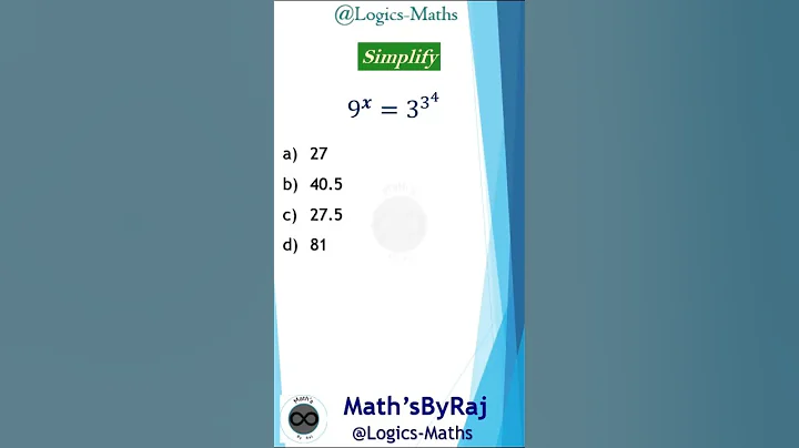 Nice Exponent math Simplification Problem #exponents #simplification #shortsfeed #shorts